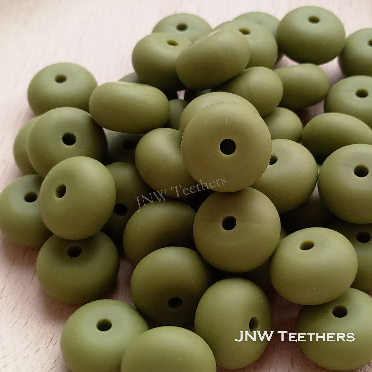 14mm Silicone Abacus - Army Green