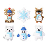 3D Snowmen Silicone Focal Beads