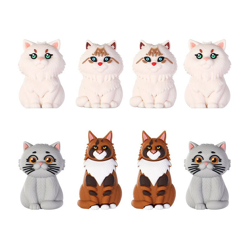 3D Cat Silicone Focal Beads