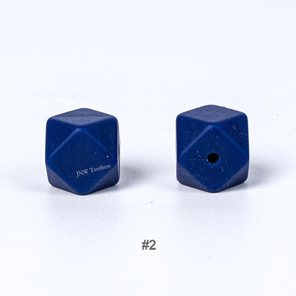 20pcs 14mm Silicone Hexagon Beads