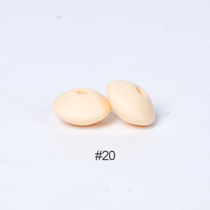 Perles en silicone en forme de soucoupe de 12 mm