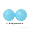 JNWTeethers 9mm silicone round beads transparent blue