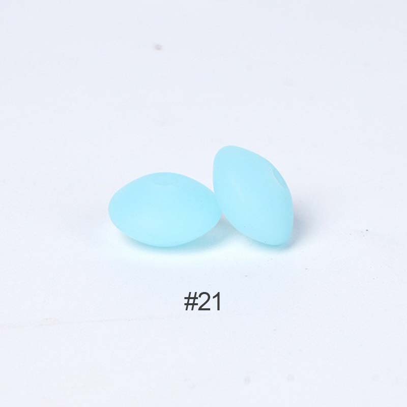 Perles en silicone en forme de soucoupe de 12 mm