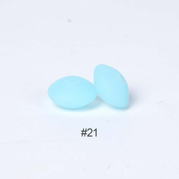 Perles en silicone en forme de soucoupe de 12 mm
