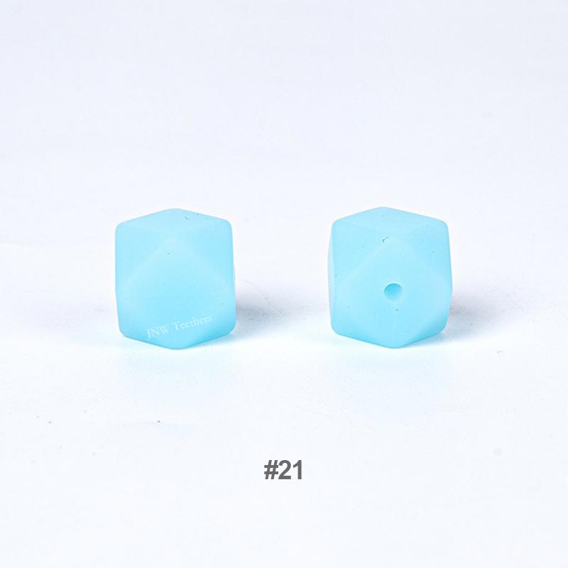 20pcs 14mm Silicone Hexagon Beads