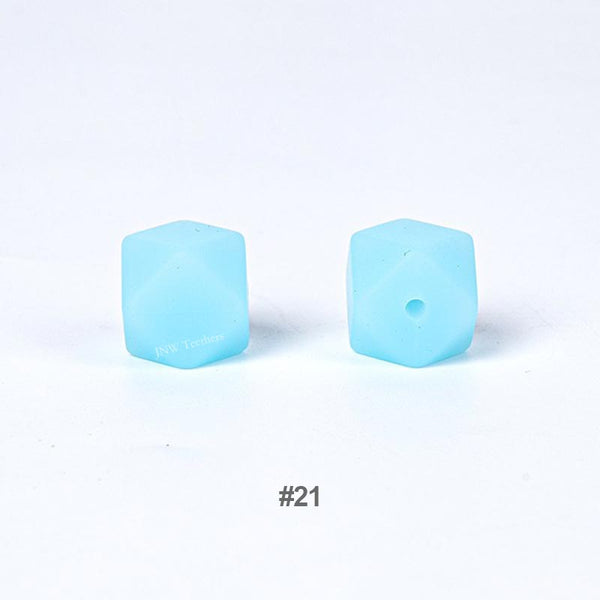 20pcs 14mm Silicone Hexagon Beads