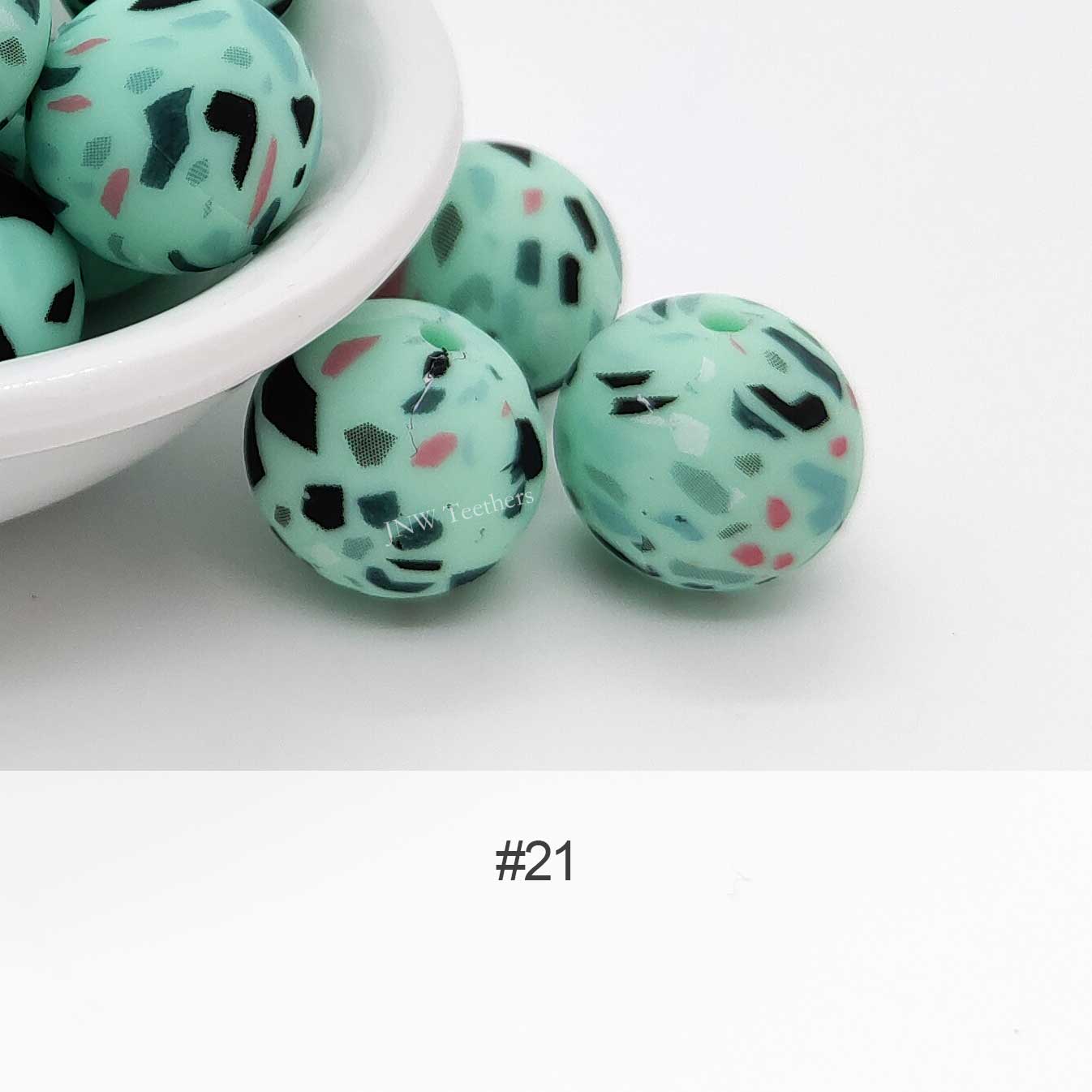 Silicone Print Beads #21