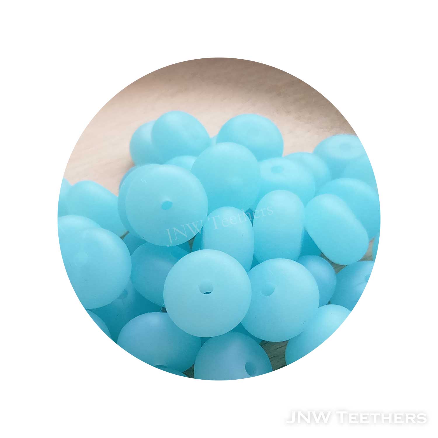 14 mm Silikon-Abakus - Transparent Blau