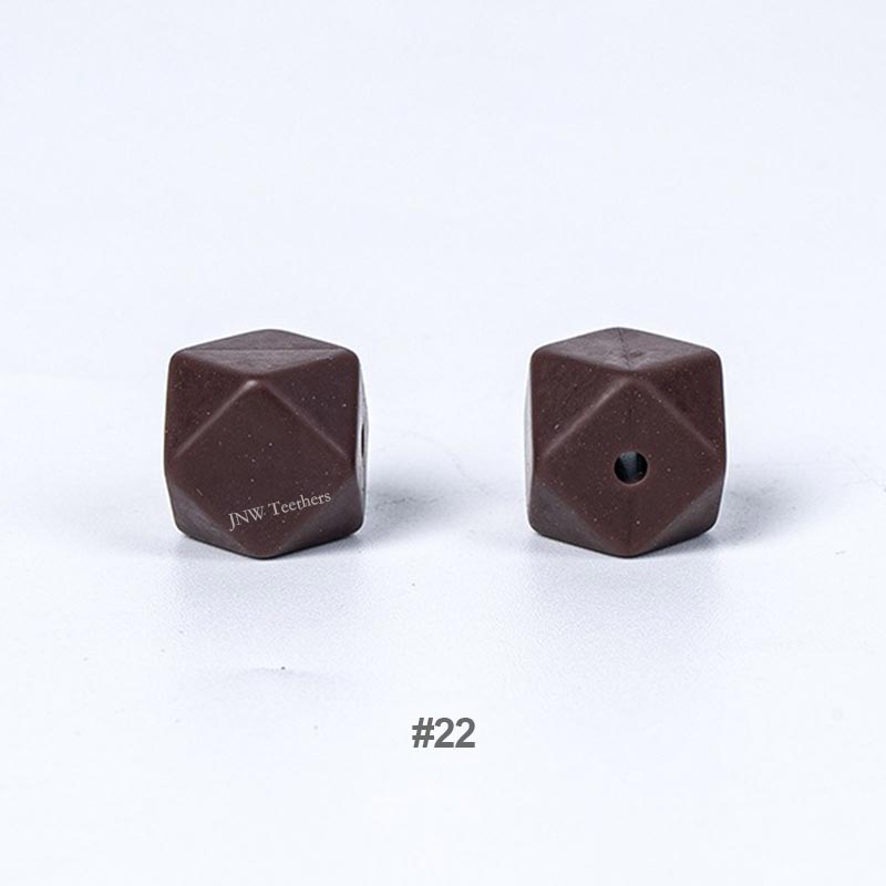 20pcs 14mm Silicone Hexagon Beads