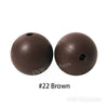JNWTeethers 12mm silicone round beads brown