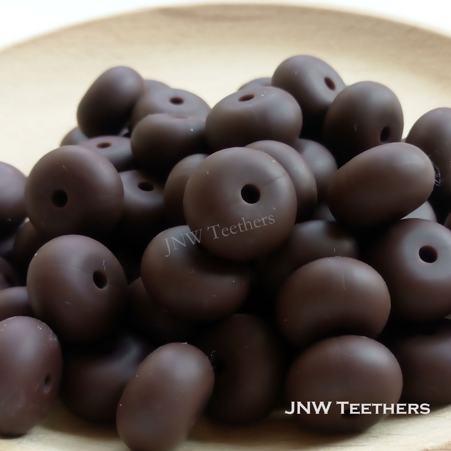 14mm Silicone Abacus - Brown