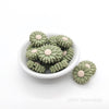 22mm lint daisy silicone focal beads