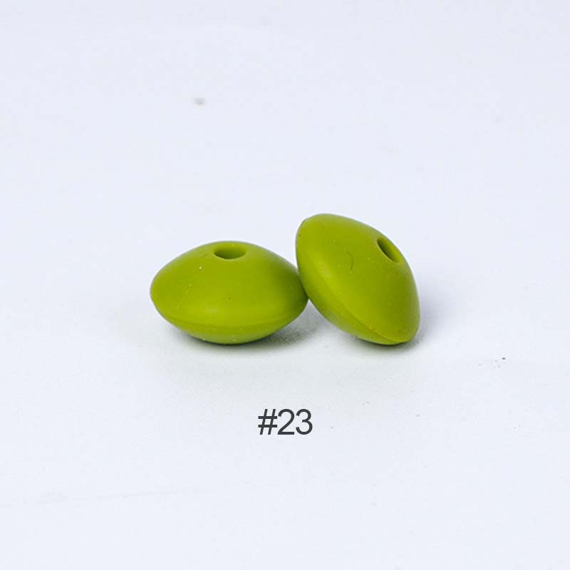 Perles en silicone en forme de soucoupe de 12 mm