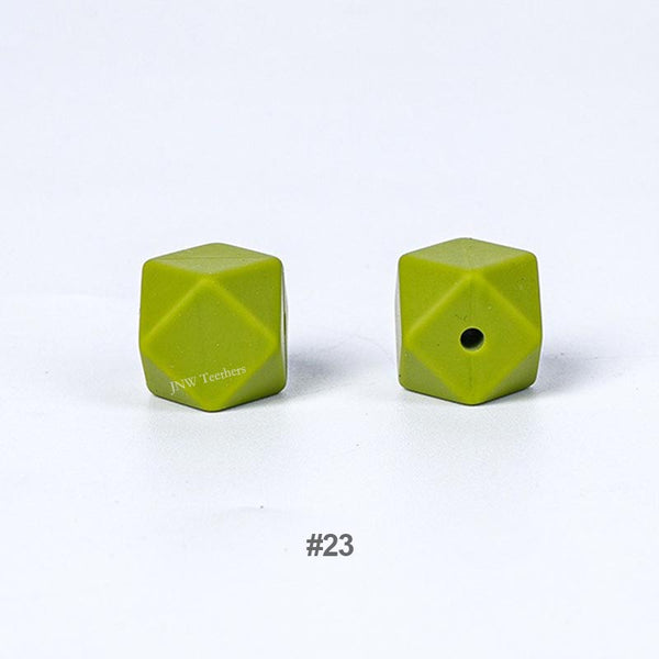 20pcs 14mm Silicone Hexagon Beads