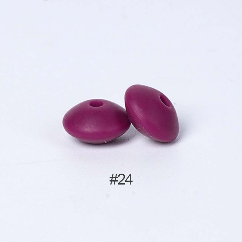 Perles en silicone en forme de soucoupe de 12 mm