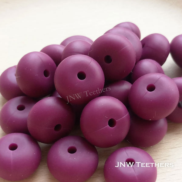 14mm Silicone Abacus - Wine Red