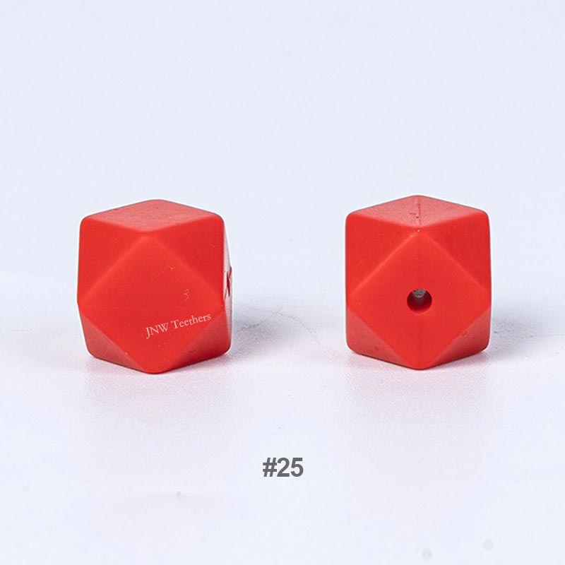 20pcs 14mm Silicone Hexagon Beads