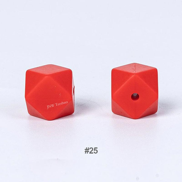 20pcs 14mm Silicone Hexagon Beads