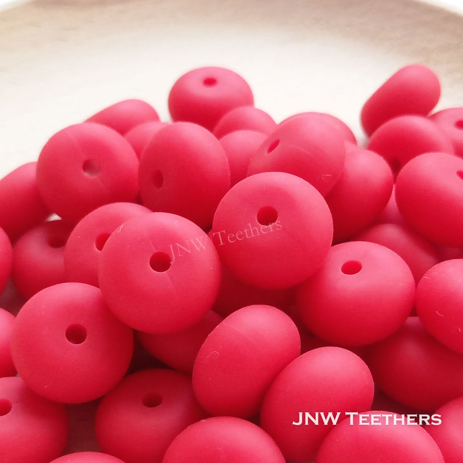 14mm Silicone Abacus - Scarlet Red