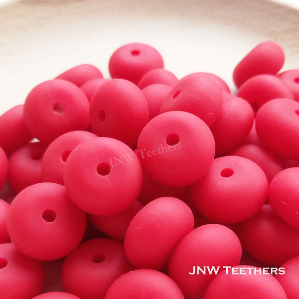 14mm Silicone Abacus - Scarlet Red
