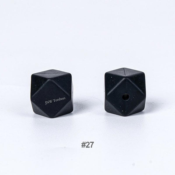 20pcs 14mm Silicone Hexagon Beads