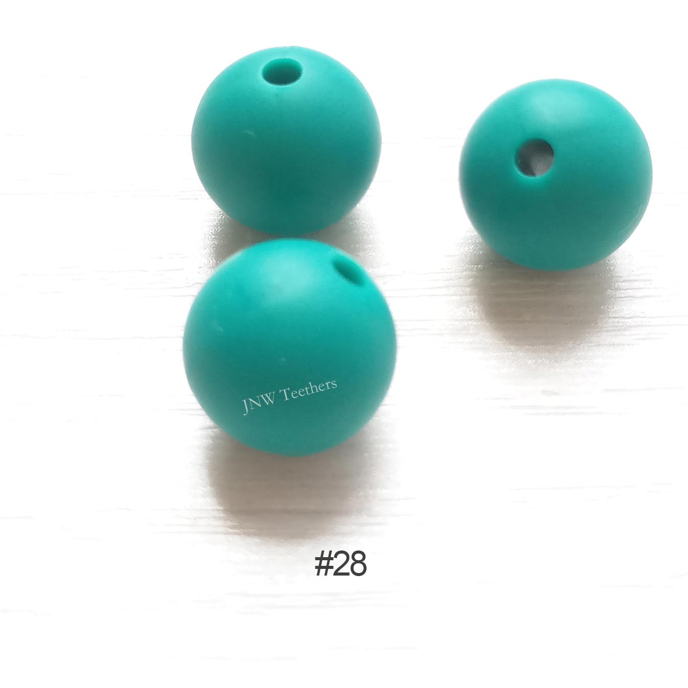28 Emerald silicone round beads 9mm 12mm 15mm