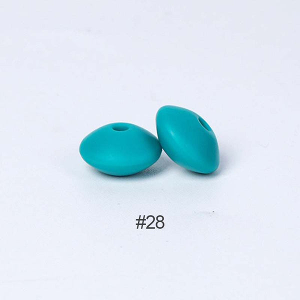 Perles en silicone en forme de soucoupe de 12 mm