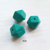 14mm &17mm  Emerald  Silicone Hexagon Beads