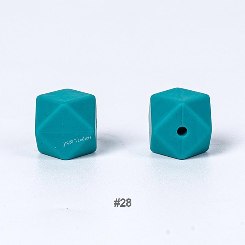 20pcs 14mm Silicone Hexagon Beads