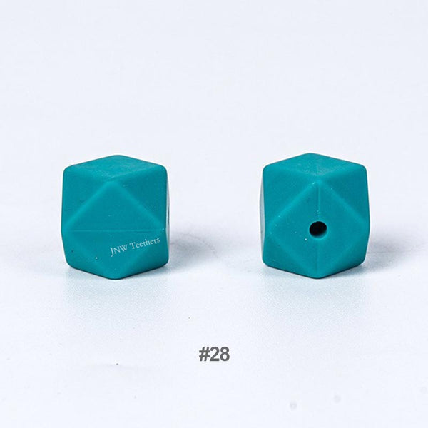 20pcs 14mm Silicone Hexagon Beads