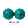 JNWTeethers 9mm silicone round beads emerald
