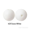 JNWTeethers 9mm silicone round beads snow white