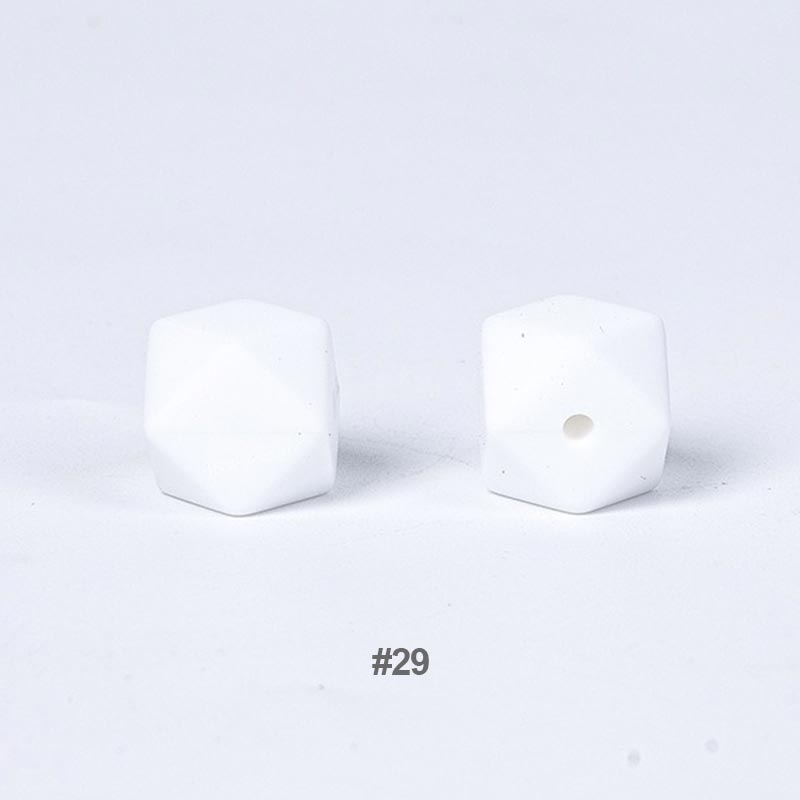 20pcs 14mm Silicone Hexagon Beads