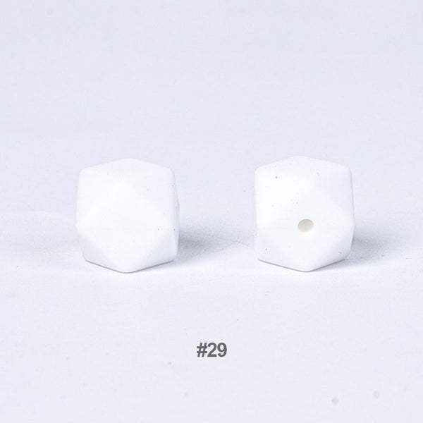 20pcs 14mm Silicone Hexagon Beads