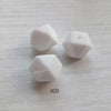 14mm &17mm  SnowWhite Silicone Hexagon Beads