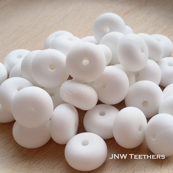 14mm Silicone Abacus - Snow White