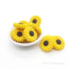 29mm yellow daisy silicone focal beads