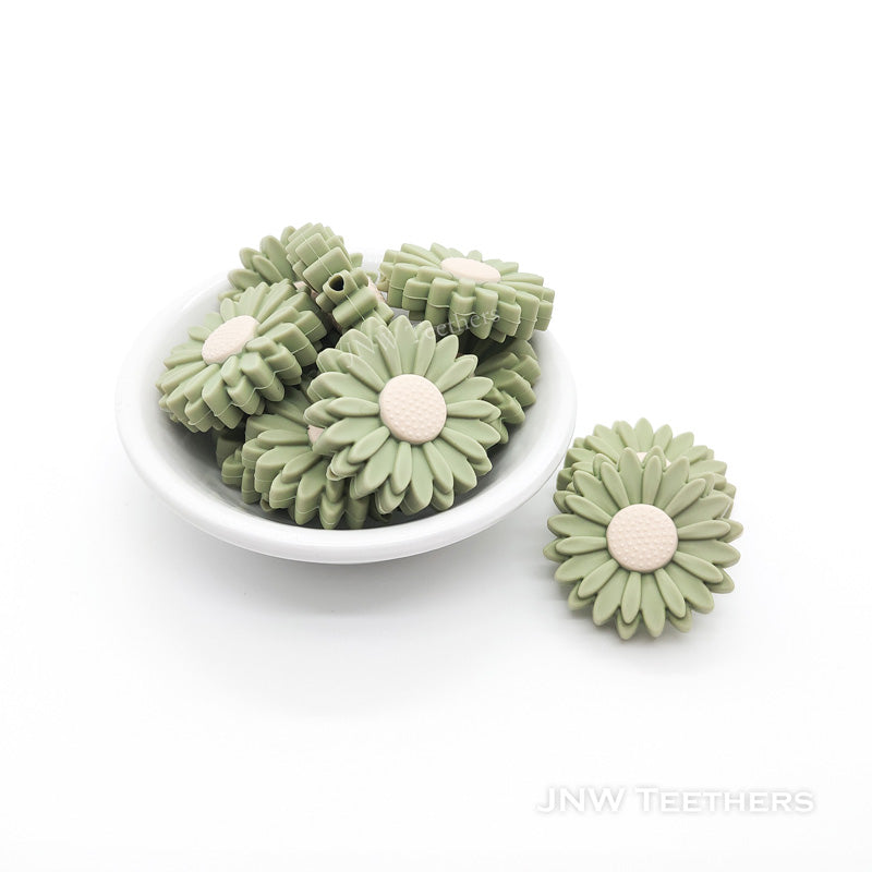 29mm lint daisy silicone focal beads