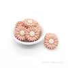 29mm peachy daisy silicone focal beads