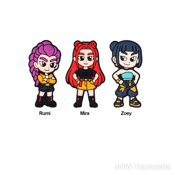 Girl Bands Huntrix silicone focal beads