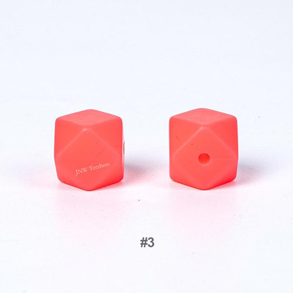 20pcs 14mm Silicone Hexagon Beads