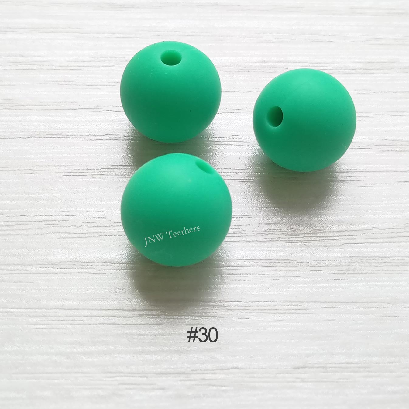 30 Kelly green silicone round beads 9mm 12mm 15mm