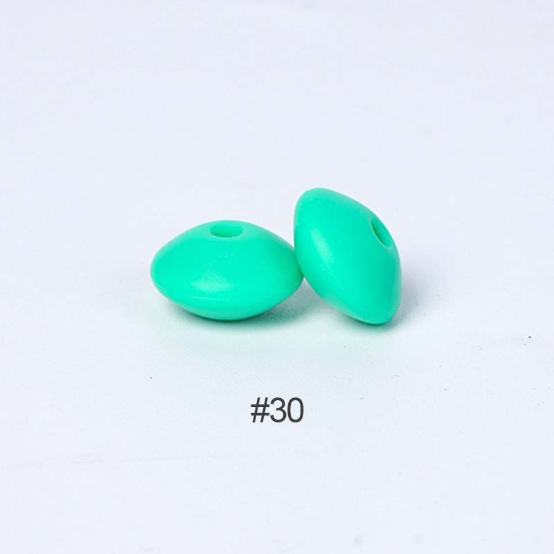 Perles en silicone en forme de soucoupe de 12 mm
