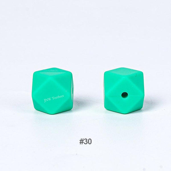 20pcs 14mm Silicone Hexagon Beads