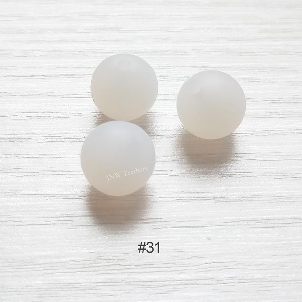 31 Clear silicone round beads 9mm 12mm 15mm