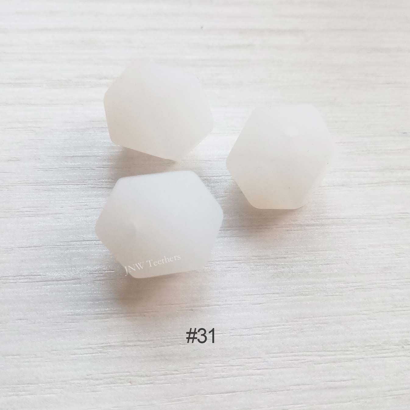 14mm &17mm  Clear Silicone Hexagon Beads