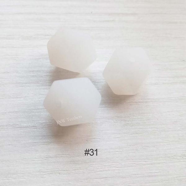 14mm &17mm  Clear Silicone Hexagon Beads