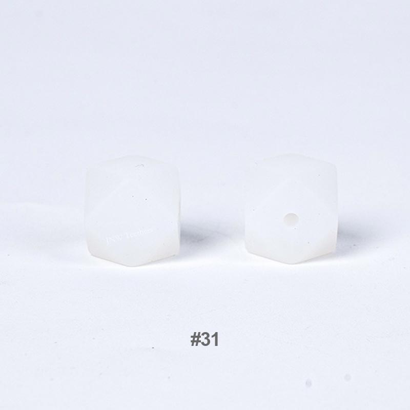 20pcs 14mm Silicone Hexagon Beads