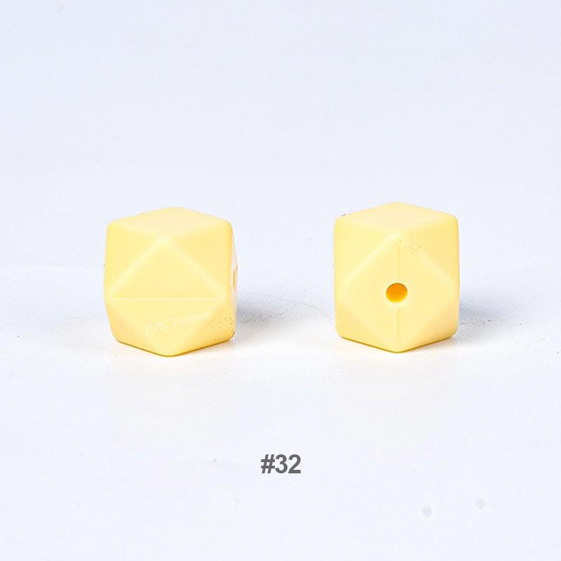 20pcs 14mm Silicone Hexagon Beads