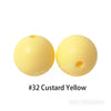 12 mm silikona apaļas krelles Custard Yellow